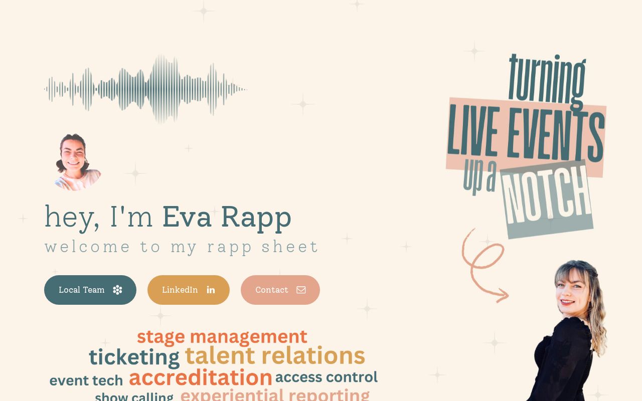 Eva Rapp | Event Ops | Rapp Sheet